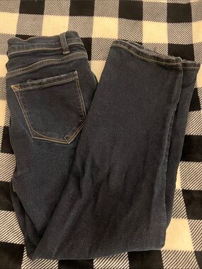 kenzie Dark Indigo Stretch Jeggings with Contrast Stitching